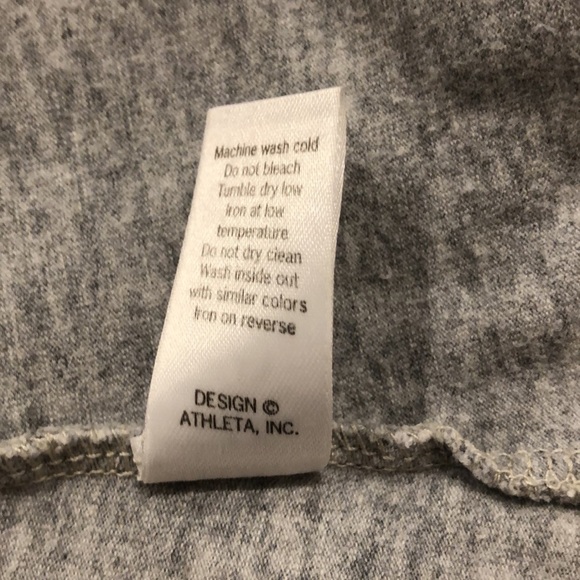 Athleta grey cotton dress wrap with braid waist  trim size L - Picture 10 of 11